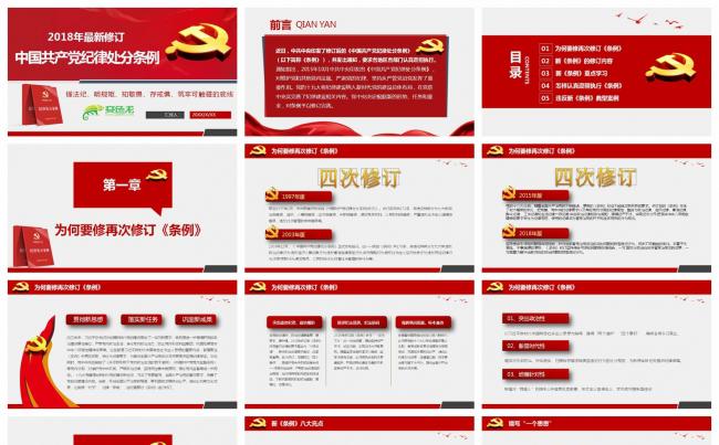 2018年最新修订中国共产党纪律处分条例PPT缩略图