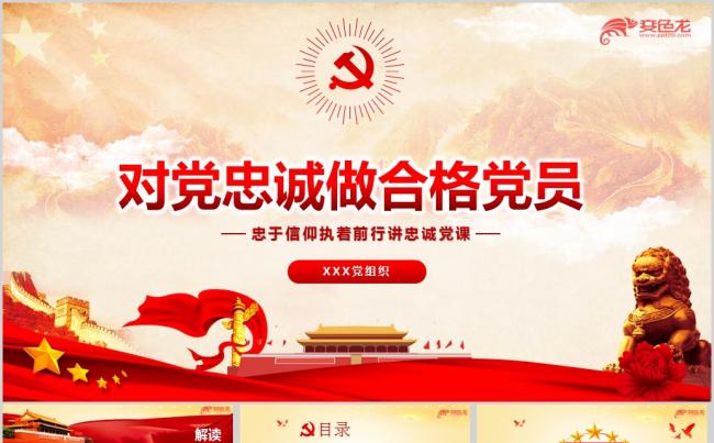 对党忠诚做合格党员党课ppt课件缩略图
