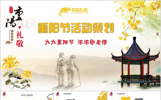 九九重阳节老人节活动策划PPT模板缩略图