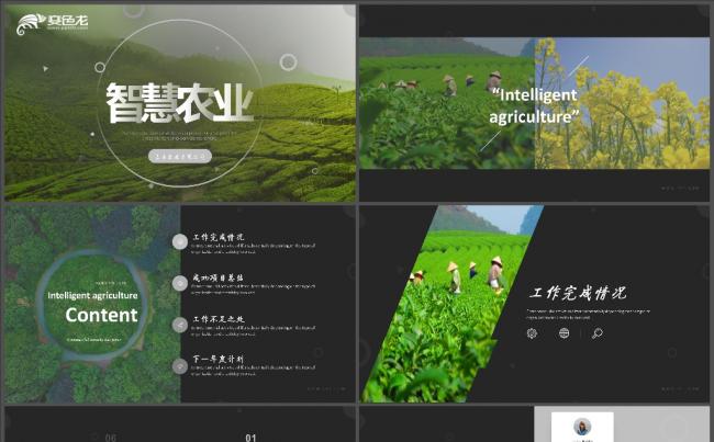 现代科技智慧农业技术推广报告工作总结PPT模板缩略图