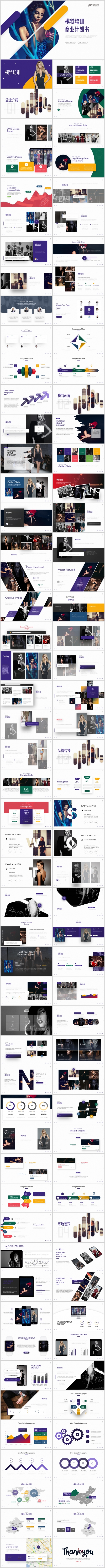 时尚创意模特培训艺人培训PPT模特公司简介