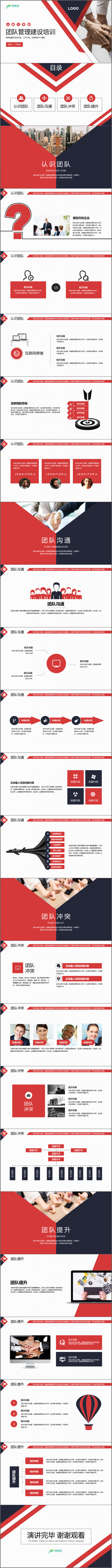 大气简约商务风团队管理建设培训PPT