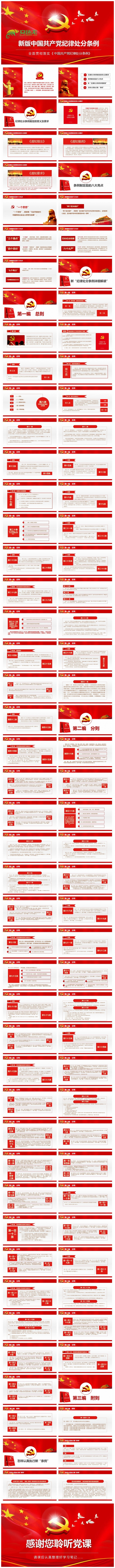 2018年新版中国共产党纪律处分条例党课PPT