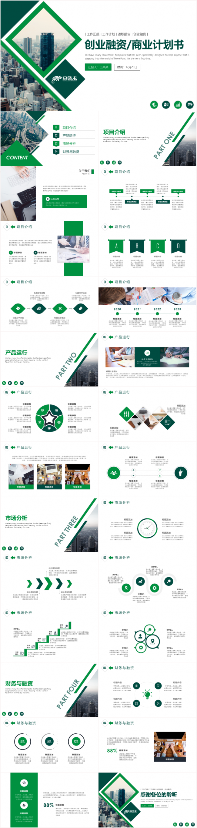 商业计划书创业融资计划书项目投资商业路演企业介绍推广