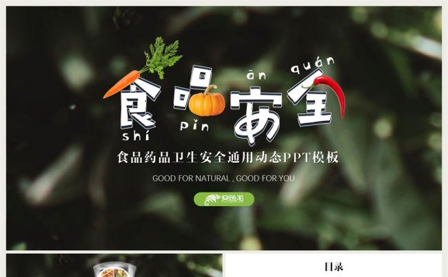 食品安全教育健康主题PPT模板缩略图