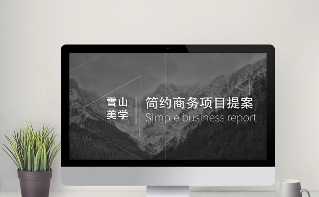 欧美简约商务项目提案PPT模板缩略图