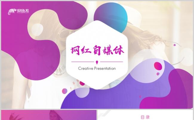 自媒体网红营销明星短视频直播宣传画册PPT缩略图