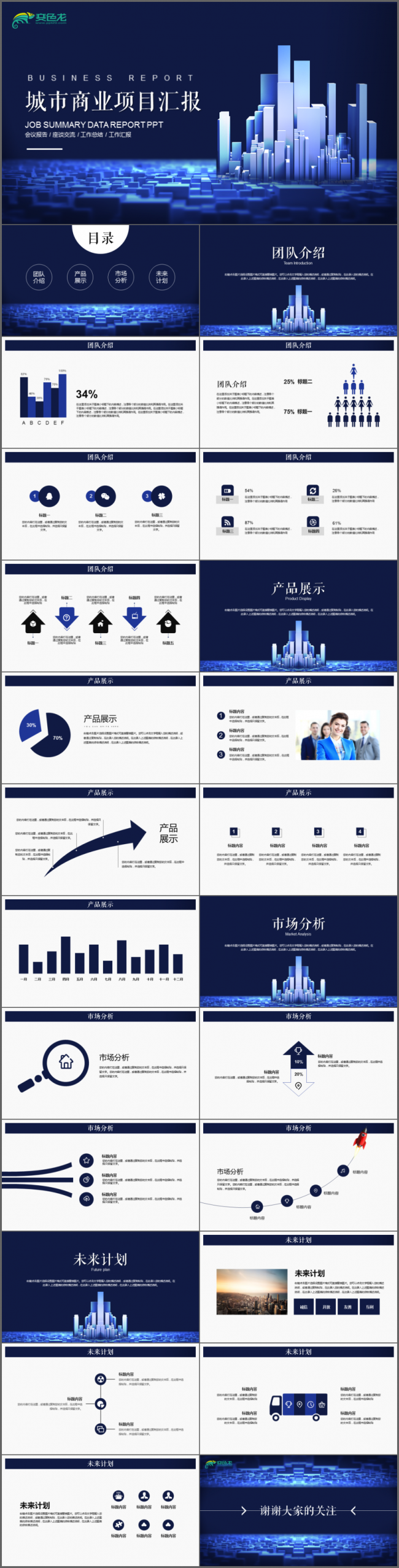 城市商业公司项目汇报工作PPT