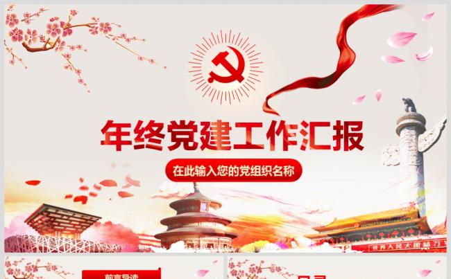 2019基层党建党委党支部工作总结ppt缩略图