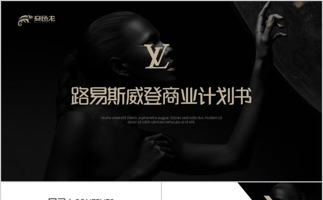 2019全新高端LV路易斯威登商业计划书奢侈品ppt模板缩略图