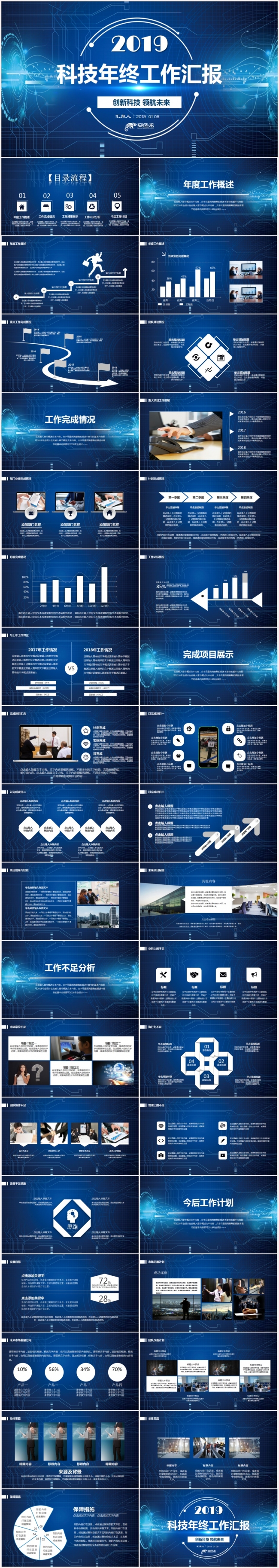 年终工作汇报2019工作计划PPT模板
