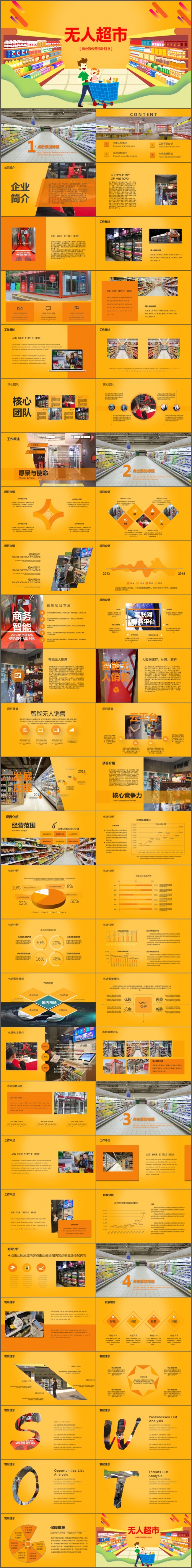 智能无人超市便利店管理方案新零售ppt模板