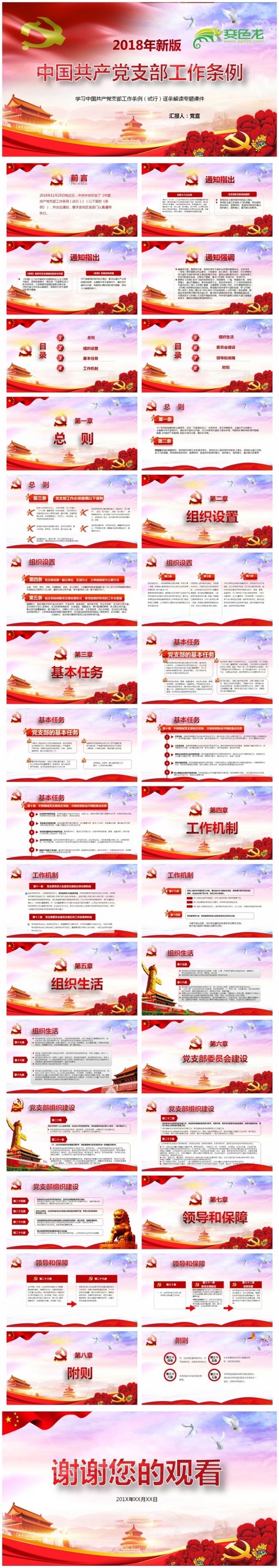 中共中央印发中国共产党支部工作条例试行全面解读PPT课件
