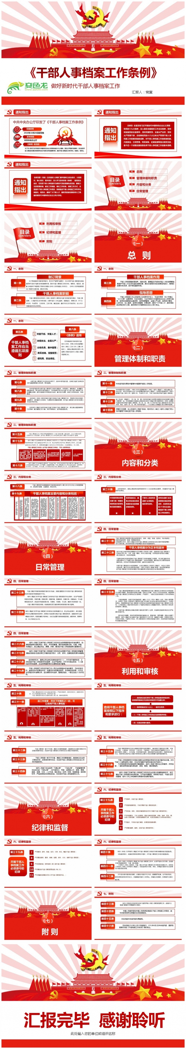 干部人事档案工作条例做好新时代干部人事档案工作PPT