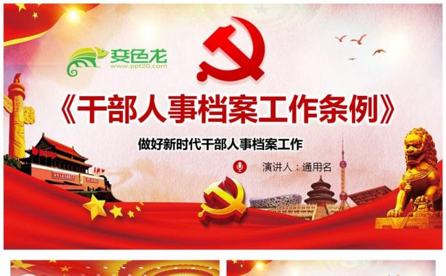 干部人事档案工作条例做好新时代干部人事档案工作PPT缩略图