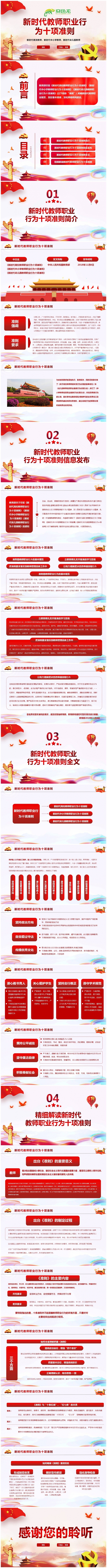 学习新时代教师职业行为十项准则PPT课件