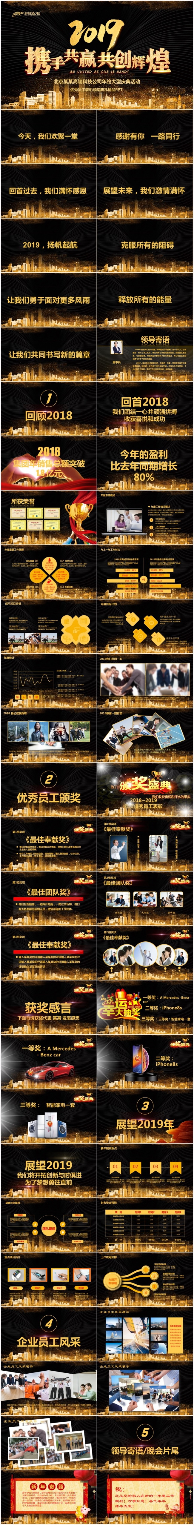 年会颁奖典礼员工表彰年终总结2019工作计划