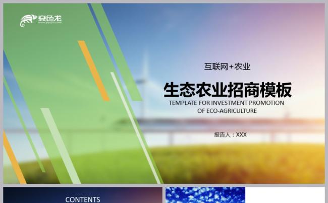 【鱼儿】2019生态农业招商引资商务计划书PPT模板缩略图