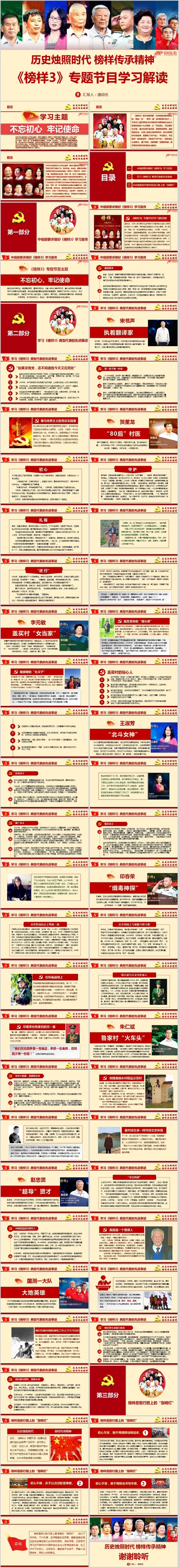 《榜样3》专题片学习ppt课件