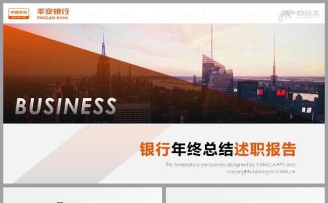 平安银行年终总结公司介绍金融理财明年计划通用模板缩略图