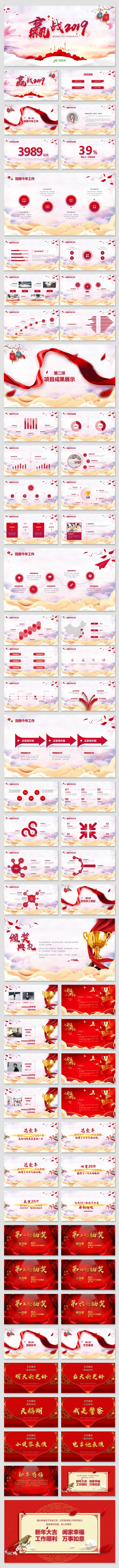 【赢战2019】年会颁奖典礼员工表彰年终总结2019工作计划
