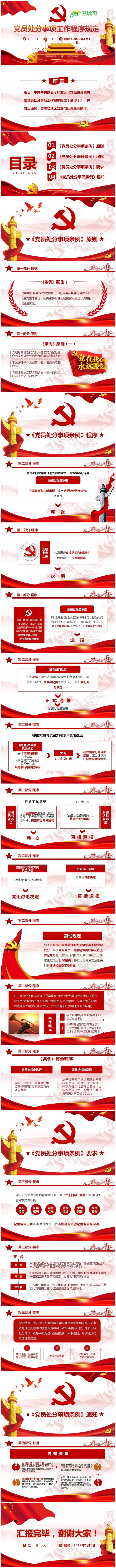 微党课党员处分事项工作程序规定PPT