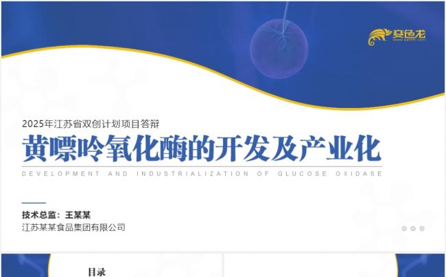 蓝色项目申报科技成果报奖课题申报学术论文答辩PPT模板缩略图
