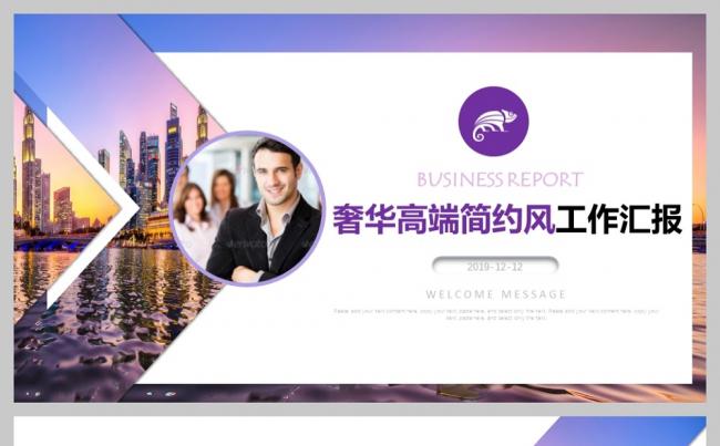 【豪华都市风】紫色高端设计商务汇报总结计划产品发布 公司简介缩略图