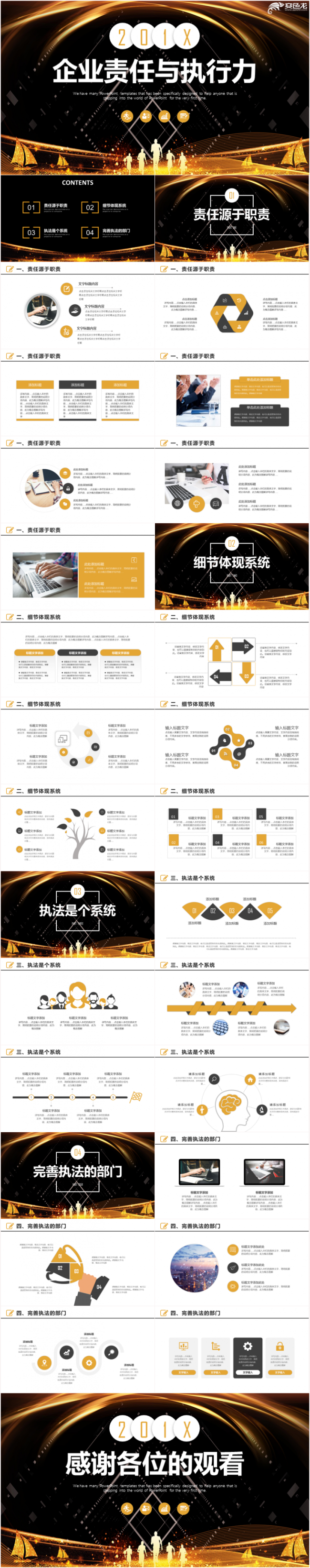 企业责任与执行力管理培训PPT模板