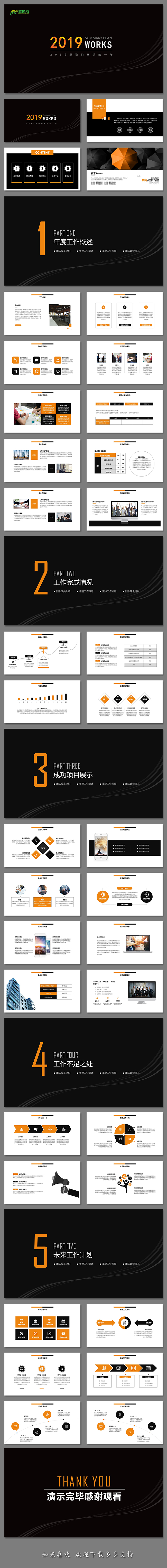 创意简约新年工作计划ppt模板