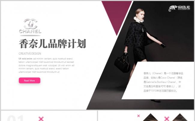 香奈儿品牌计划通用工作汇报PPT模板缩略图