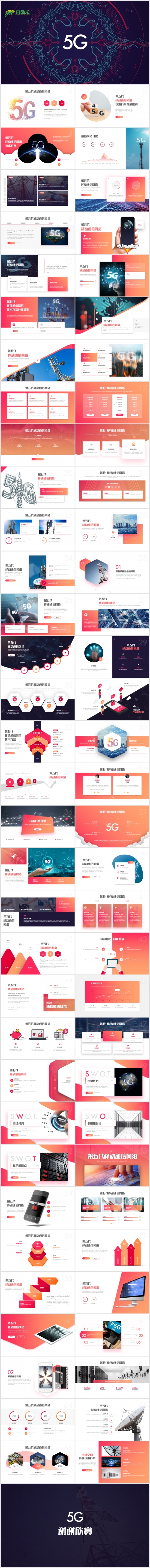 5G移动通信网络科技产品发布计划书PPT模版