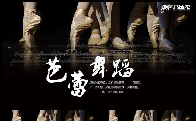 芭蕾舞舞蹈教学课程示范讲解PPT模板缩略图