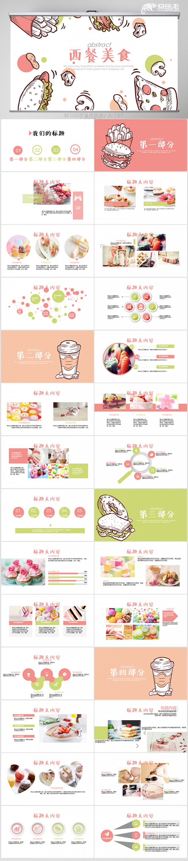餐饮美食舌尖上的中国之西餐介绍PPT模板