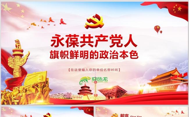 不忘初心永葆党员政治本色PPT模板缩略图