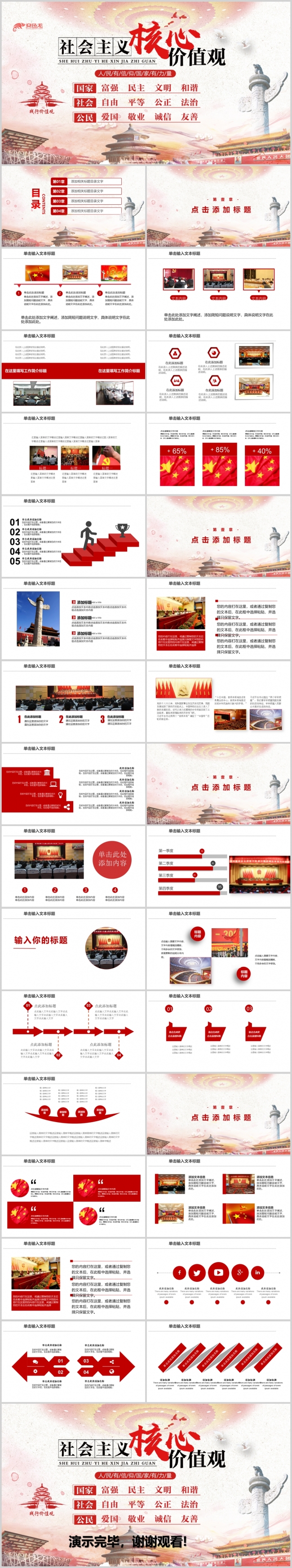 新时代培育社会主义核心价值观学习解读PPT模板