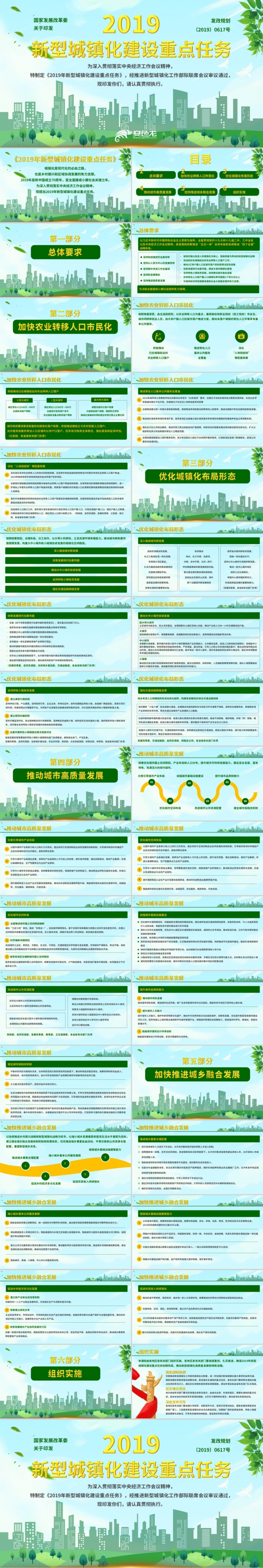 2019年新型城镇化建设重点任务知识解读PPT模板