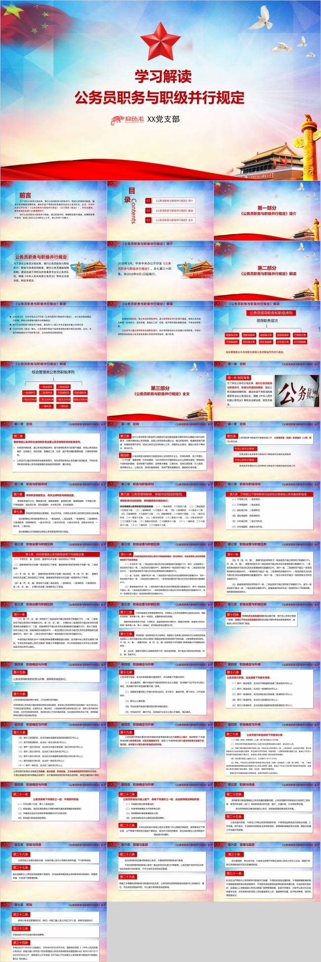 学习解读公务员职务与职级并行规定培训课件PPT模板