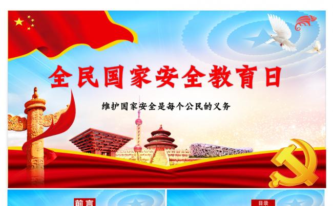 全民国家安全教育日党课解读课件PPT模板缩略图