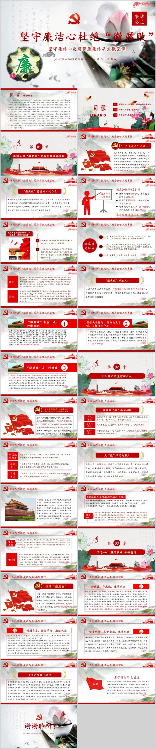 坚守廉洁心杜绝微腐败反腐倡廉学习解读课件PPT模板