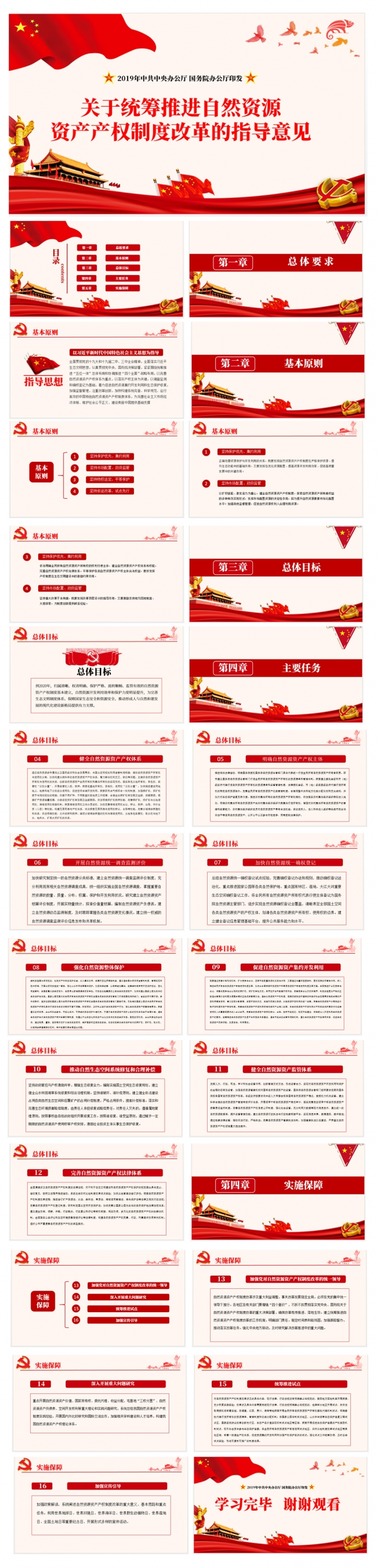 关于统筹推进自然资源资产产权制度改革的指导意见PPT模板