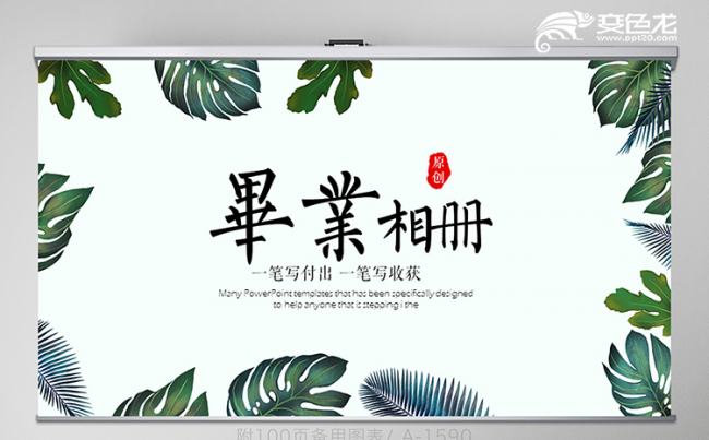 清新淡雅致青春毕业纪念册动态PPT模板缩略图