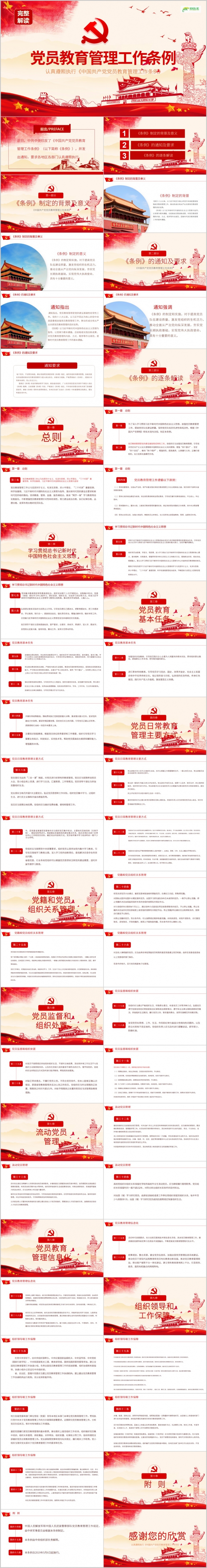 学习解读中国共产党党员教育管理工作条例PPT模板