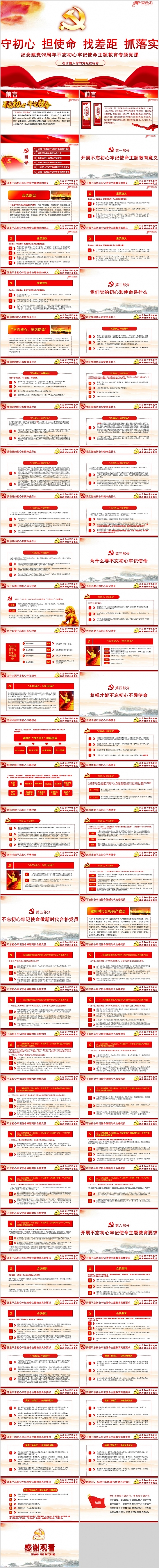 不忘初心牢记使命做合格党员PPT模板