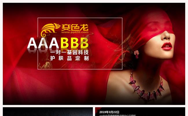 时尚彩妆高端化妆品私人定制宣传画册PPT模板缩略图