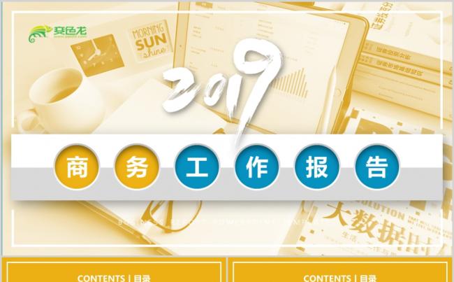 2019橙色商务动感大气工作总结PPT模板缩略图
