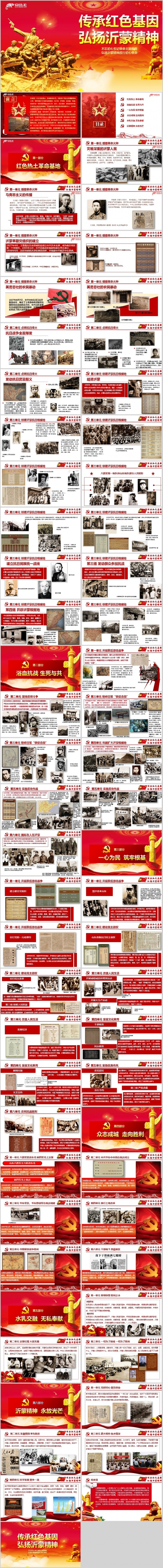 不忘初心传承红色基因弘扬沂蒙精神专题党课课件PPT模板