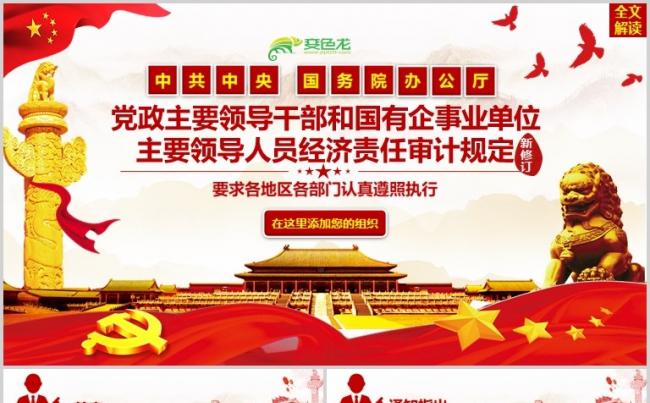 党政风企事业单位主要领导人员经济责任审计规定PPT模板缩略图