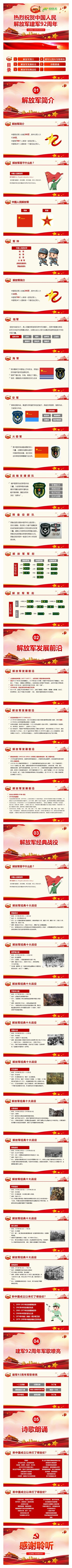 热烈祝贺中国人民解放军建军92周年PPT模板