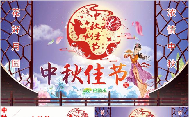 浓情中秋花好月圆中秋节活动策划宣传PPT模板缩略图